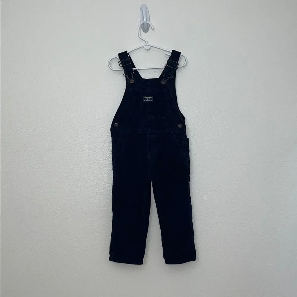 OshKosh B'gosh Toddler Boys' Corduroy Overalls - Navy Blue 3T